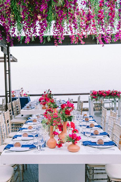 Modern summer wedding in Sifnos with bougainvillea in fuchsia hues │ Demetra & Panayiotis modern-summer-wedding-sifnos-bougainvillea-fuchsia-hues_56