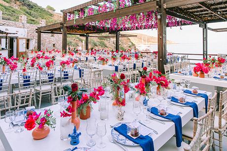 Modern summer wedding in Sifnos with bougainvillea in fuchsia hues │ Demetra & Panayiotis modern-summer-wedding-sifnos-bougainvillea-fuchsia-hues_52