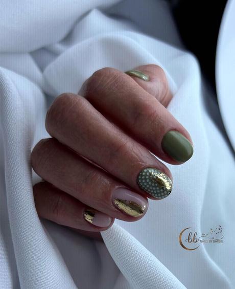 Olive Green Nail Inspo For The Tan Skin