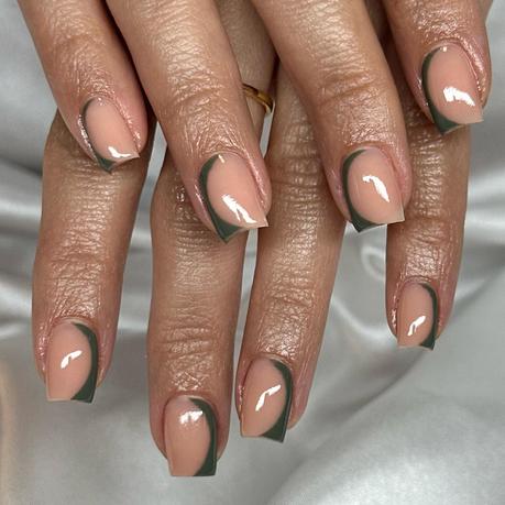 Olive Green Nail Inspo For The Tan Skin