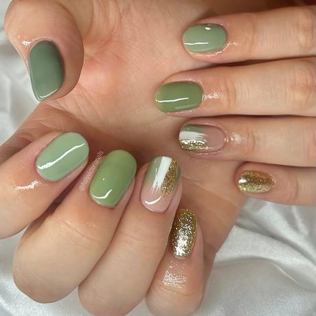 Olive Green Nail Inspo For The Tan Skin