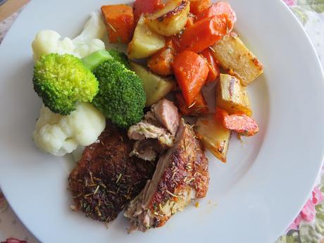 Roasted Turkey Thighs with Garlic Herb Butter