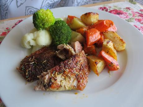 Roasted Turkey Thighs with Garlic Herb Butter