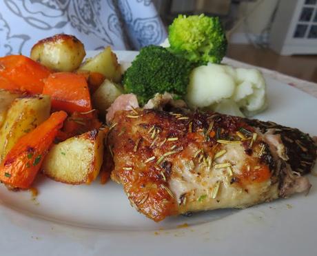 Roasted Turkey Thighs with Garlic Herb Butter