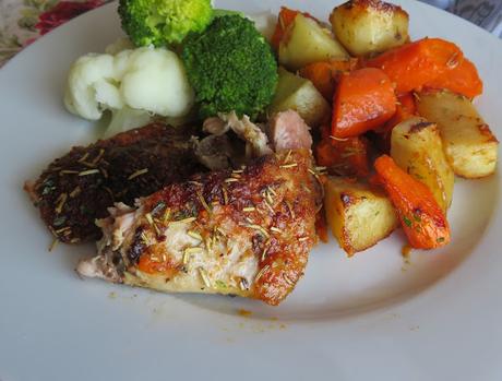 Roasted Turkey Thighs with Garlic Herb Butter