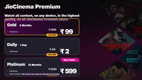 JioCinema will bring 3 paid subscription plans, the price will start from just Rs 2!