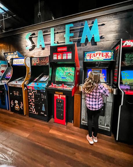 Kid-friendly things to do in Salem, MA: Bit Bar restaurant and arcade