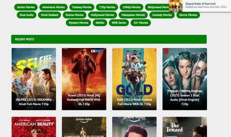 Categories for movies on 9xmovies.