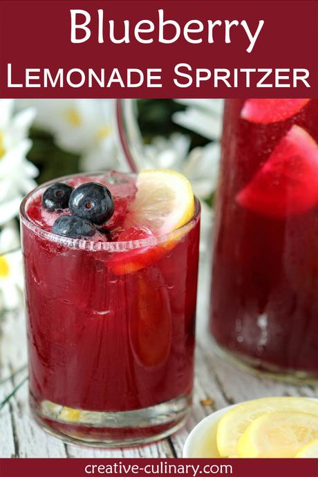 Blueberry Lemonade Spritzer (Mocktail or Cocktail)