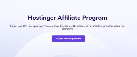 Hostinger Affiliate Program