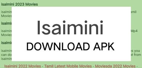 Isaimini 2023 Download Telugu, Tamil, Gujarati, Hindi Dubbed 480p, 720p (300MB)