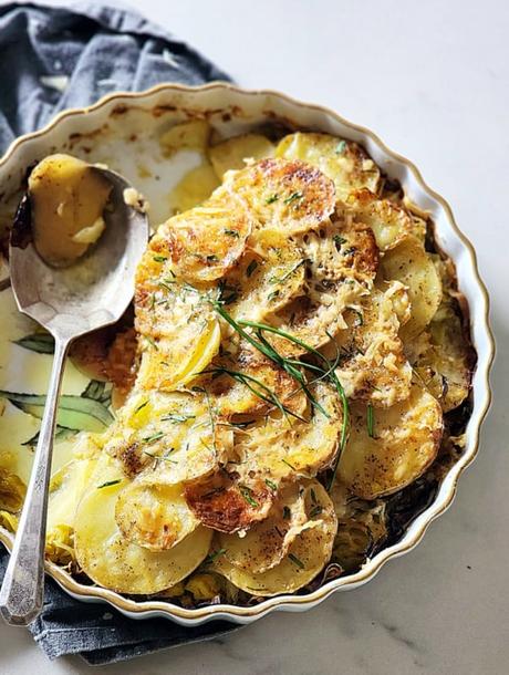 Easy Italian Potato and Leek Gratin