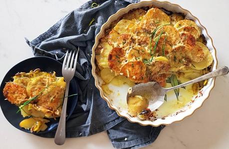 Easy Italian Potato and Leek Gratin