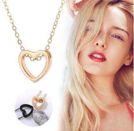 Hollow Heart-Shaped Necklace