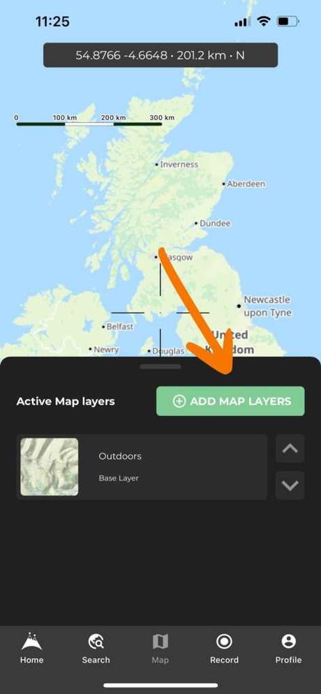 Managing your map layers on HiiKER