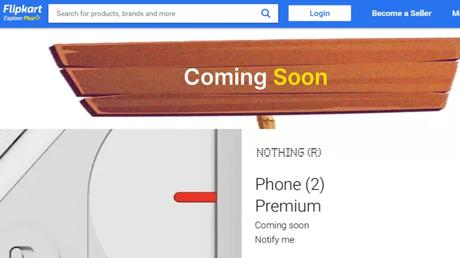 Nothing Phone (2) will soon enter India, listed on Flipkart