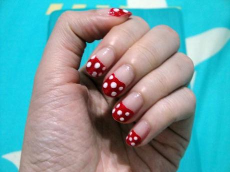 The minnie mouse inspired nails