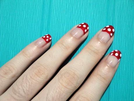 The minnie mouse inspired nails