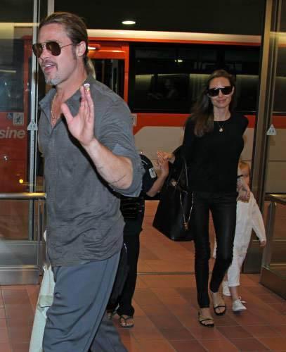 Brad Pitt and Angelina Jolie arrive Entebbe Airport for Uganda's solar eclipse, apparently