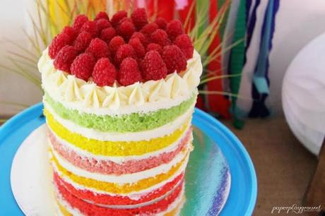 A Rainbow themed Pre Baby party by Paper Playground