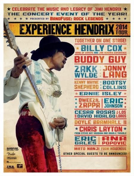 Experience Hendrix: 2014 tour dates