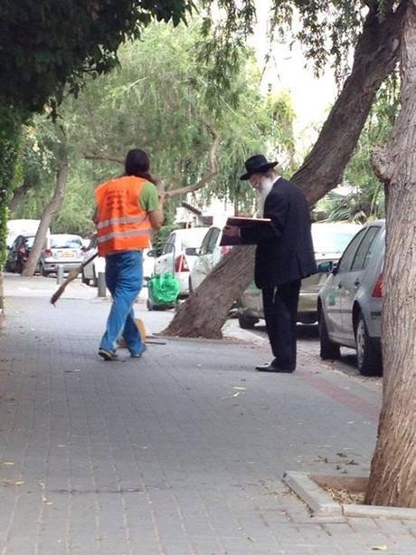 The street cleaner and his chavrusa (potd)