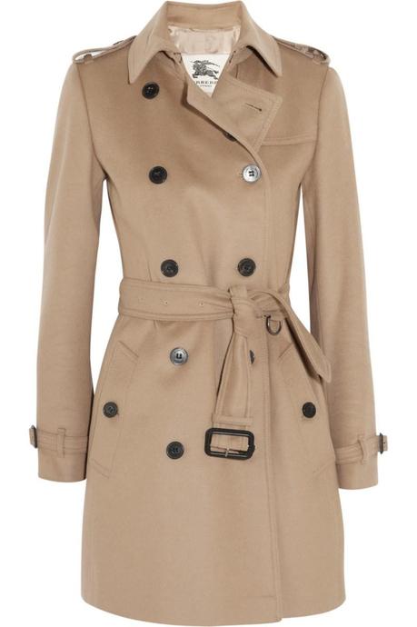 BURBERRY LONDON Mid-length wool and cashmere-blend trench coat €1,195