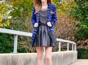 Cobalt Plaid Leather