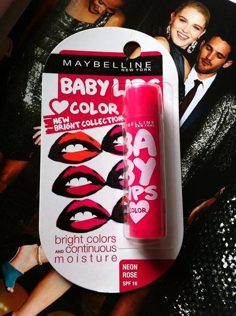 Maybelline Baby Lips Color Bright Collection Neon Rose - Review, Swatch