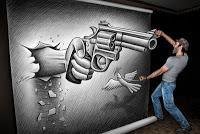 Ben Heine Giant Drawing Art