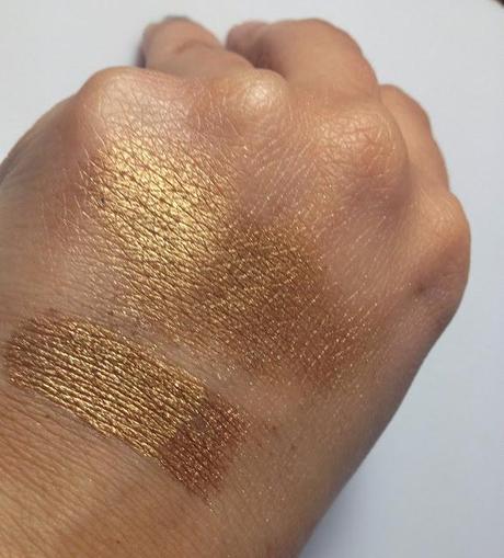 ELF Pigment Eye Shadow Golden Goddess Swatches