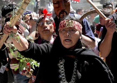 Mapuche protest in Chile. Photo: Global Justice Ecology Project.