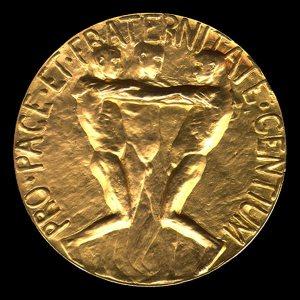 The Nobel medal, reverse.