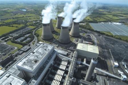 Drax Power Station aerial view.