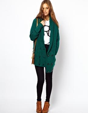 Stay Stylish When It’s Cold Outside with a Coatigan asos coatigan doppio petto in arancione verde green and orange