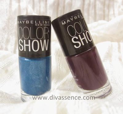 Maybelline Color Show Nail Paints: Denim Dash and Crazy Berry: Review/NOTD