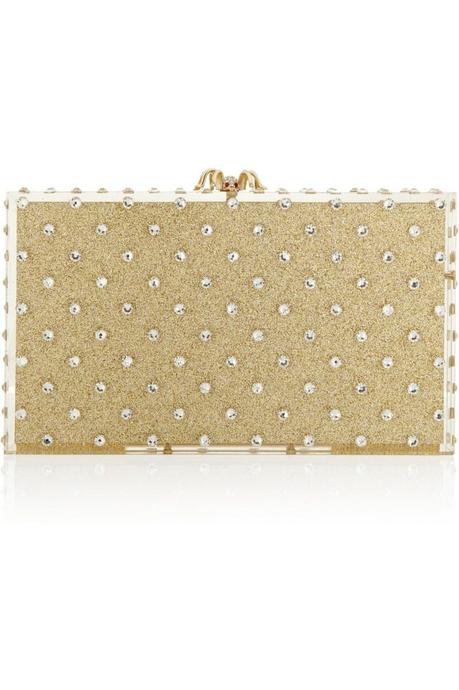 CHARLOTTE OLYMPIA Let It Shine Pandora embellished glittered Perspex box clutch €1,095
