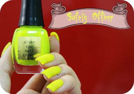 Alter Ego Nail Enamel Safety Officer Swatches