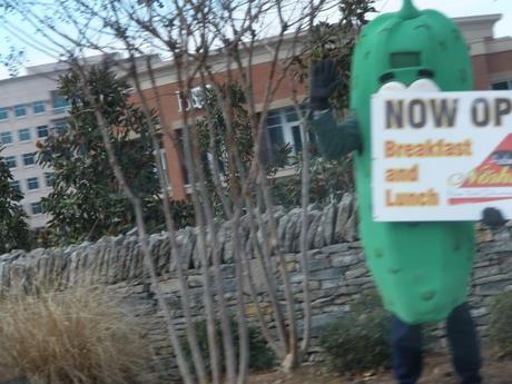 There are so many things to see, and yes, that is a man in a pickle suit!