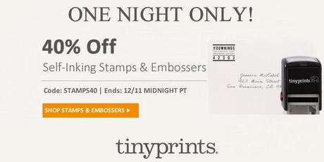 40% Off Tiny Prints Stamps - One Night Only
