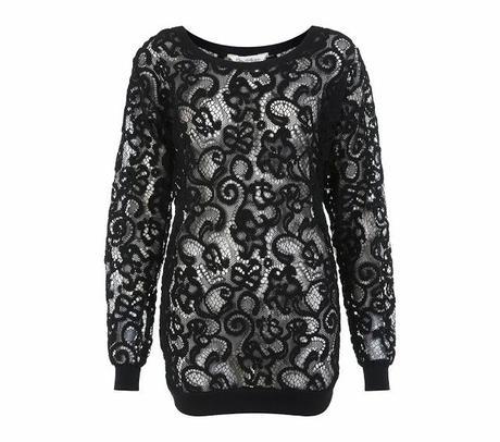 Pick Of The Day: Miss Selfridge Longsleeve Chunky Lace Sweat