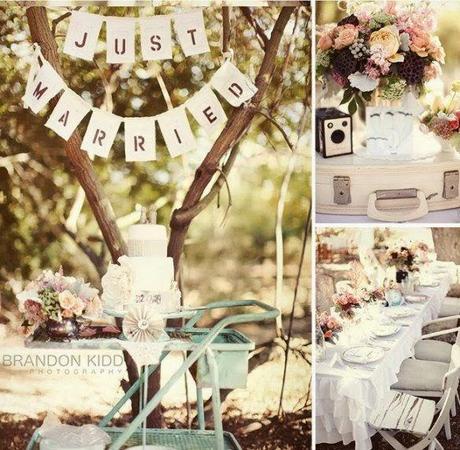 Shabby chic vintage wedding theme