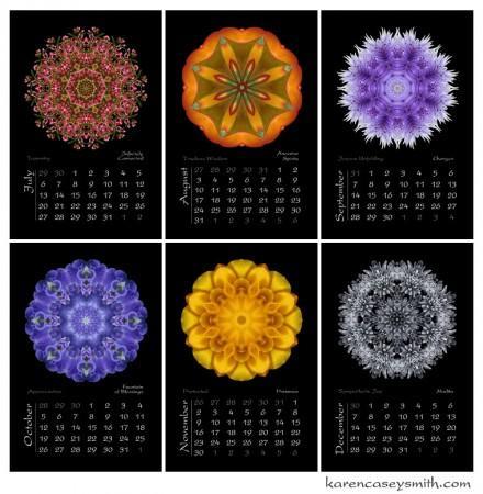 2014 Mandala Meditations Calendar 2nd six months