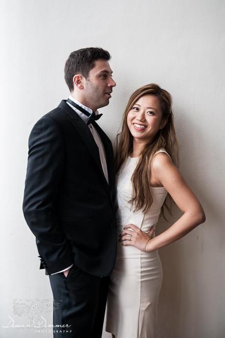 Bride and Groom pose at the royal festival hall