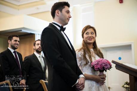 Bridal couple being married