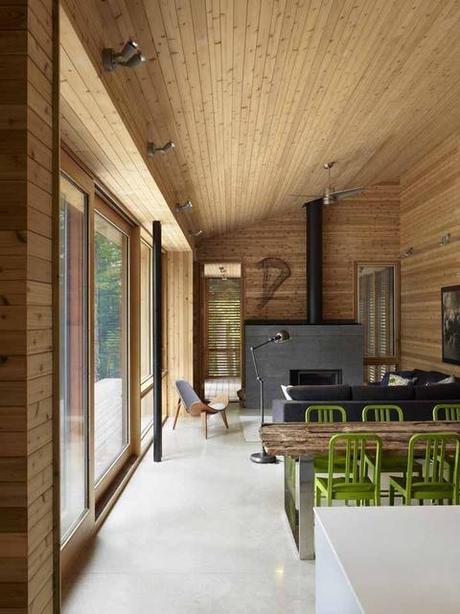 Cedar cladding interior exterior superkul cabin Canada