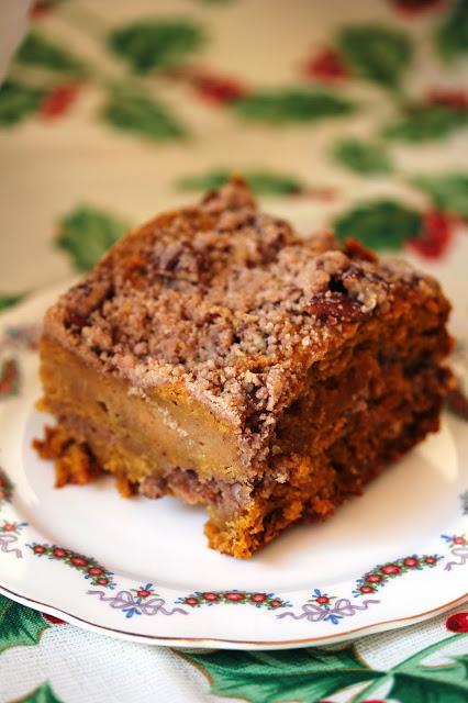 Vegan Pumpkin Coffee Cake with Pecans