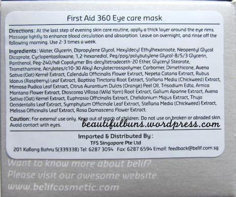 Belif First Aid 360 Eye Care Mask 1