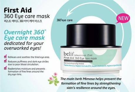 Belif First Aid 360 Eye Care Mask infor