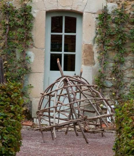 Frames for roses at Prieure D'Orsan